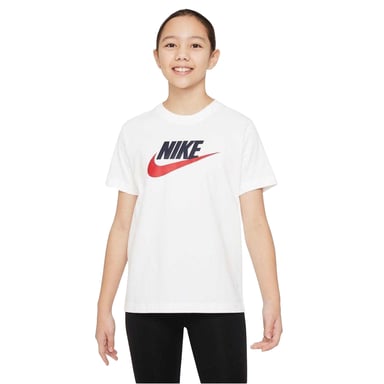 Nike Childrens/Kids Sportswear Logo Cotton T-Shirt (White/Black/Red)