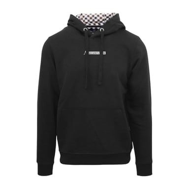 Aquascutum Mens Lettering Hoodie (Black)