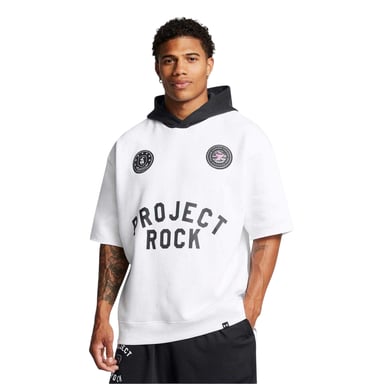 Under Armour Mens Project Rock Relaxed Fit Hoodie (White)