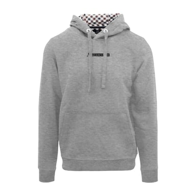 Aquascutum Mens Lettering Hoodie (Grey)