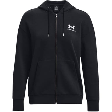 Under Armour Womens/Ladies Essential Drop Sleeve Full Zip Hoodie (Black)