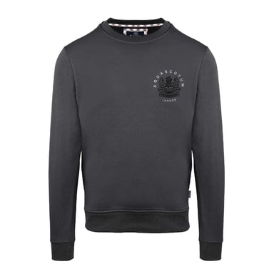 Aquascutum Mens Crew Neck Long-Sleeved Sweatshirt (Antracite)