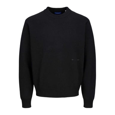 Jack And Jones Mens Crew Neck Regular Long-Sleeved Jumper (Black)