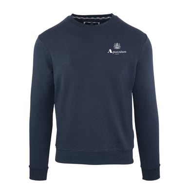 Aquascutum Mens Crew Neck Regular Sweatshirt (Navy)