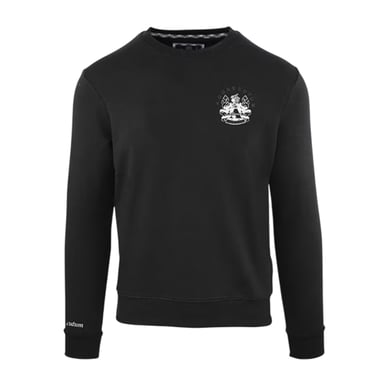 Aquascutum Mens Embroidered Logo Crew Neck Sweatshirt (Black)
