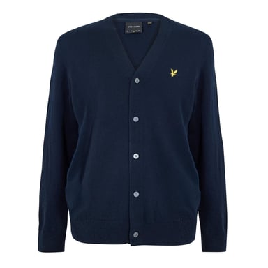 Lyle & Scott Mens V Neck Cardigan (Dark Navy)