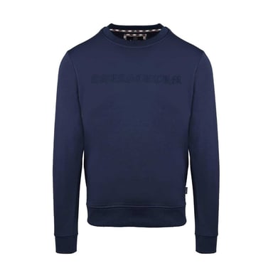 Aquascutum Mens Ribbed Collar Sweatshirt (Navy)