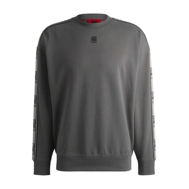 Hugo Mens Red Label Cotton Branded Tape Sweatshirt (Grey)