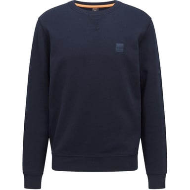Boss Mens Westart Premium Cotton Crew Neck Sweatshirt (Navy)