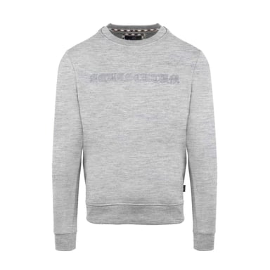 Aquascutum Mens Ribbed Collar Sweatshirt (Grey)