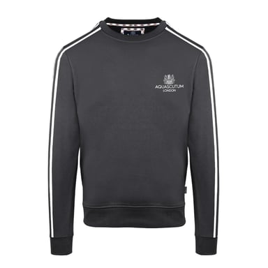 Aquascutum Mens London Double Stripe Sweatshirt (Antracite)