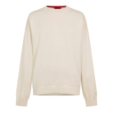 Hugo Unisex Adult Ribbed Sweatshirt (White)
