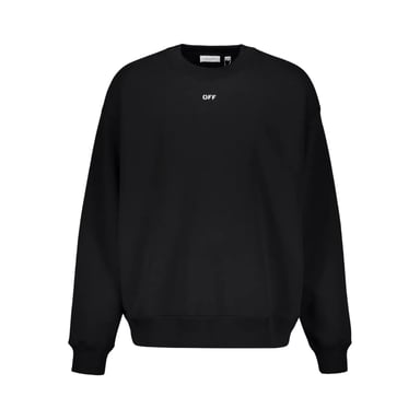 Off White Unisex Adult Diagonal Stripe Oversized Sweatshirt (Black/White)
