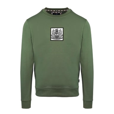 Aquascutum Mens Ribbed Sweatshirt (Military Green)