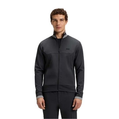 Boss Mens Embroidered Logo Regular Long-Sleeved Track Jacket (Dark Blue)