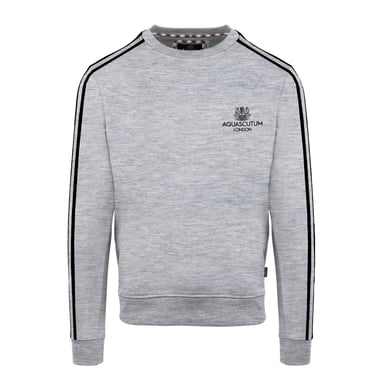 Aquascutum Mens London Double Stripe Sweatshirt (Grey)