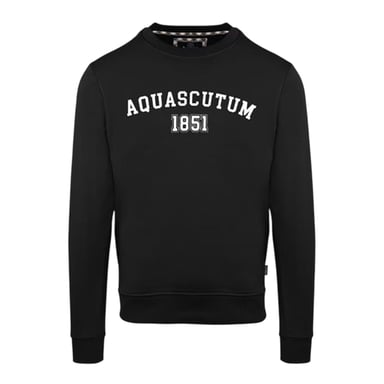 Aquascutum Mens Arched Logo Sweatshirt (Black)