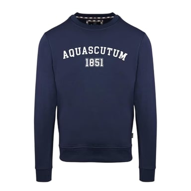 Aquascutum Mens Arched Logo Sweatshirt (Navy)