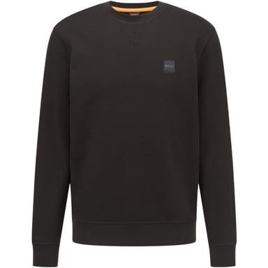 Boss Mens Westart Premium Cotton Crew Neck Sweatshirt (Black)