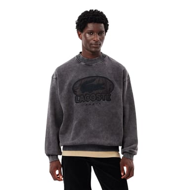 Lacoste Mens Embroidered Logo Sweatshirt (Black)