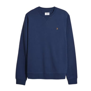 Farah Mens Organic Cotton Crew Neck Sweatshirt (Blue)