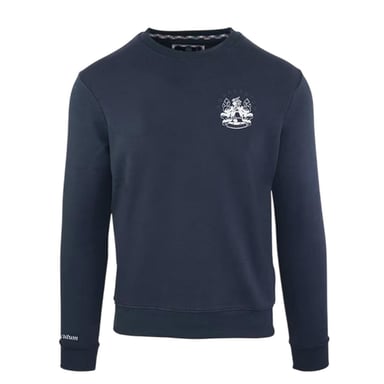 Aquascutum Mens Crest Crew Neck Regular Sweatshirt (Navy)