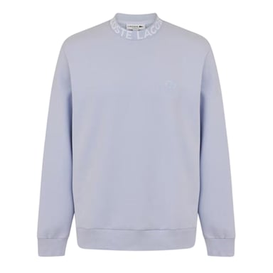 Lacoste Mens Lettering Crew Neck Sweatshirt (Light Blue)