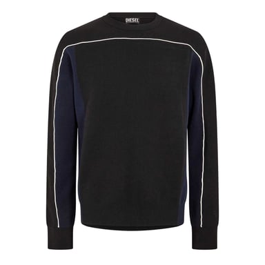 Diesel Mens Wichita Crew Neck Long-Sleeved Sweatshirt (Black)