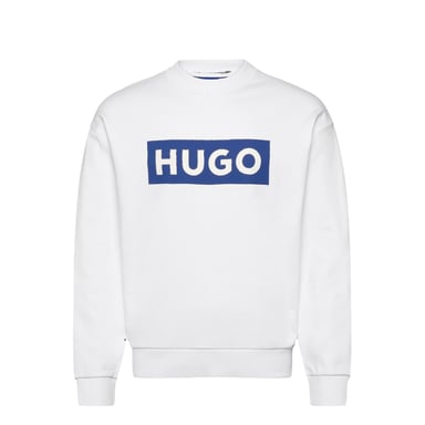Hugo Mens Logo Crew Neck Sweatshirt (White)