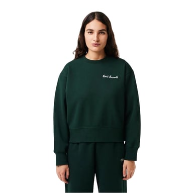 Lacoste Womens/Ladies Lettering Relaxed Fit Sweatshirt (Green)