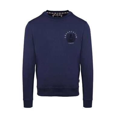 Aquascutum Unisex Adult Ribbed Collar Regular Long-Sleeved Sweatshirt (Navy)