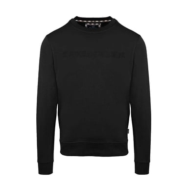 Aquascutum Mens Ribbed Collar Sweatshirt (Black)