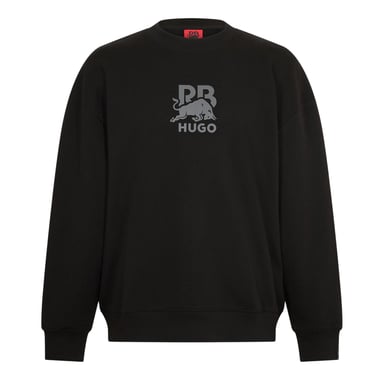 Hugo Mens Ribbed Collar Sweatshirt (Black)