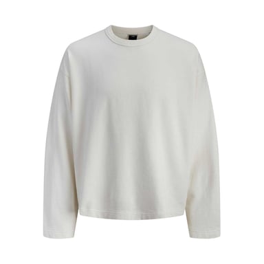 Jack And Jones Mens Athletic Club Ribbed Back Print Sweatshirt (Cloud Dancer)