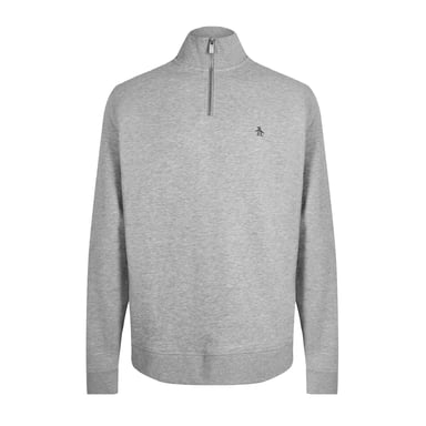 Original Penguin Mens Sticker Pete Ruched Sweatshirt (Heather Marl)