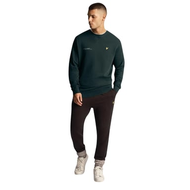 Lyle & Scott Mens Ordinate Logo Cotton Sweatshirt (Green)