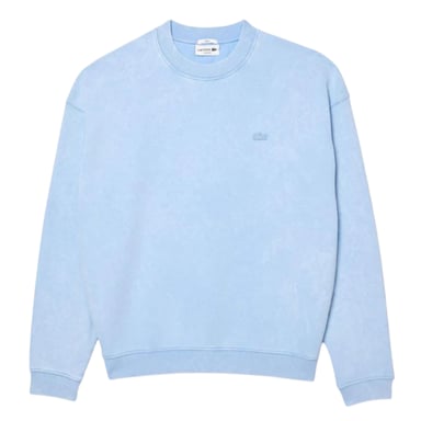 Lacoste Unisex Adult Washed Fleece Loose Fit Sweatshirt (Light Blue)