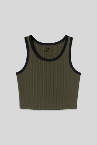 Ribbed Sleeveless Crop Top