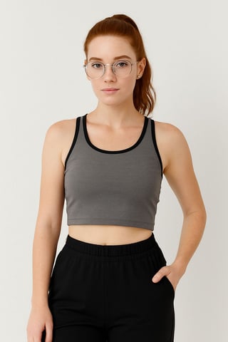 Ribbed Sleeveless Crop Top