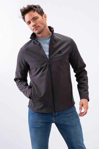 Men's Solid Scuba Zip-Front Jacket