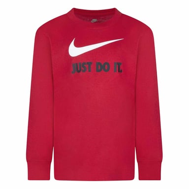 Nike Childrens/Kids Just Do It Swoosh Long-Sleeved T-Shirt (University Red)