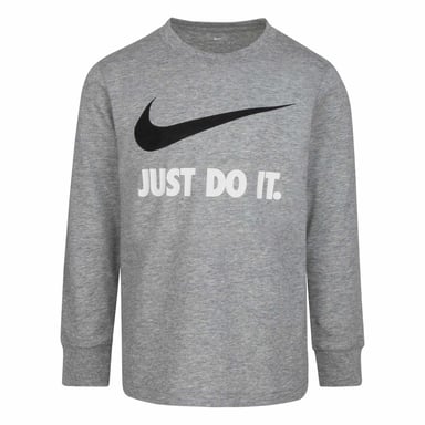 Nike Childrens/Kids Just Do It Swoosh Long-Sleeved T-Shirt (Dark Grey)