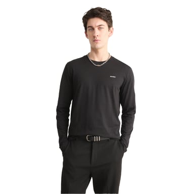 Hugo Mens Derol Cotton Long-Sleeved T-Shirt (Black)