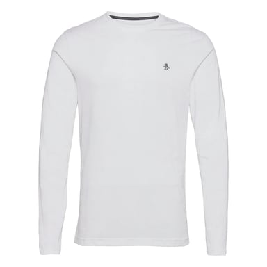 Original Penguin Mens Cotton Long-Sleeved T-Shirt (Bright White)