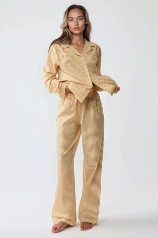 Striped Cotton Pajama Set