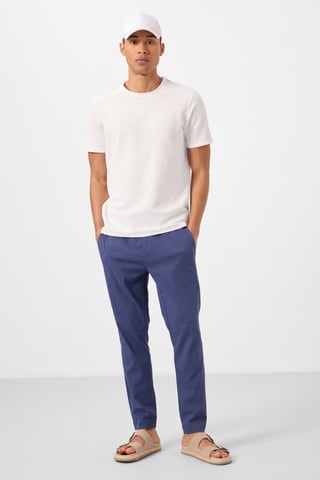 Men's Straight-leg Gabardine Chino Trousers