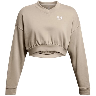 Under Armour Womens/Ladies Rival Terrycloth Crew Neck Crop Sweatshirt (Brown)