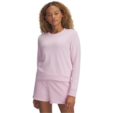 Under Armour Womens/Ladies Rival Terrycloth Sweatshirt (Pink)
