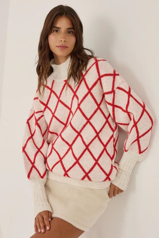 Jacquard Knit Sweater