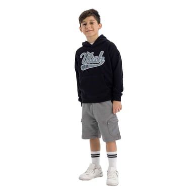 Minoti Boys Knitted Cargo Shorts (Grey)